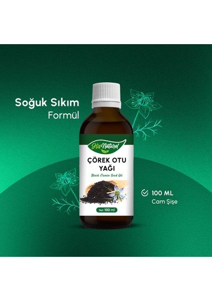 Çörek Otu Yağı %100 Saf Doğal Soğuk Sıkım 100 Ml.
