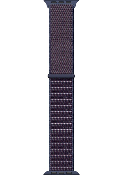 Apple Watch 38MM Uyumlu Kordon Hasır Örgü Kumaş Band-03 Strap Kayış, Indigo