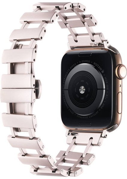 Apple Watch 40MM Uyumlu Krd-96 Metal Kordon, Starlight