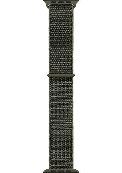 Apple Watch Ultra 49MM Uyumlu Kordon Hasır Örgü Kumaş Band-03 Strap Kayış, Cargo Khaki