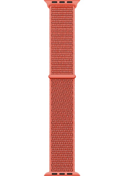 Apple Watch 7 41MM Uyumlu Kordon Hasır Örgü Kumaş Band-03 Strap Kayış, Nectarine