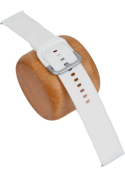 Huawei Gt2 46MM Uyumlu Klasik Beyaz Silikon Kordon