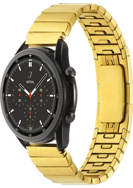 Xiaomi Amazfit Pace 22MM Uyumlu Kordon Paslanmaz Çelik Luxury Zore Krd-82 Kayış, Gold