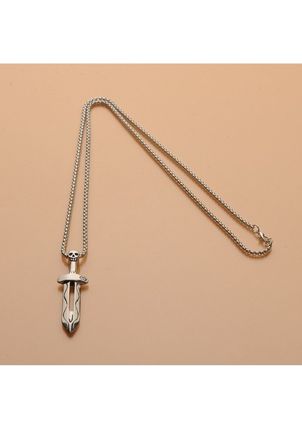 Kuru Kafalı Kılıç Erkek Kolye Çelik Takı Aksesuar K24 T5 fiyatları