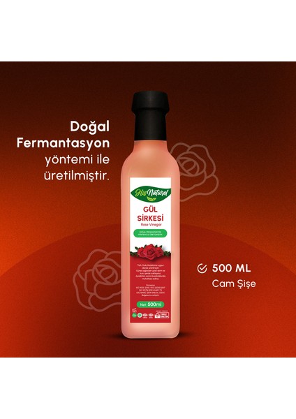 Organik Yıllanmış Gül Sirkesi Doğal Fermantasyon 500 Ml. modelleri