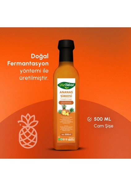Organik Yıllanmış Ananas Sirkesi Doğal Fermantasyon 500 Ml. modelleri