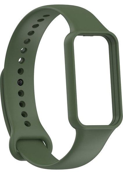 Xiaomi Redmi Smart Band 2 Uyumlu Kordon Silikon Soft Yüzey Yumuşak Zore Krd-87 Kayış, Koyu Yeşil