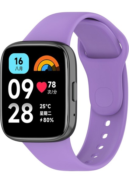 Xiaomi Redmi Watch 3 Active Uyumlu Zore Klasik Kordon, Lila