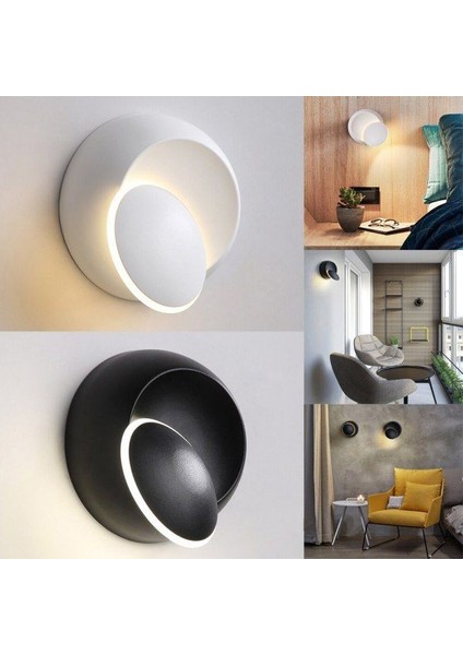 Elektrikle Çalışır, 2 Adet 6 Watt, Günışığı, Yatakbaşı LED Aplik, Modern Gece Lambası, Şık Armatür