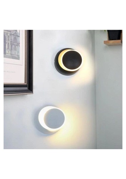2 Adet Elektrikle Çalışır, Beyaz ve Siyah Alüminyum Kasa, Modern Aplik, 6 Watt Günışı LED Armatür fiyatları