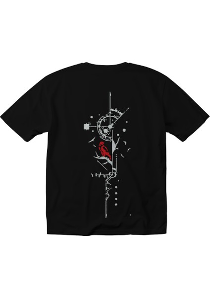 Eternal Wings Tasarım Relaxed Fit Erkek Sırt Baskılı Tişört