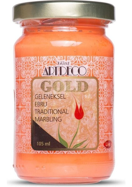 Gold Geleneksel Ebru Boyası 105 ml 250 Turuncu