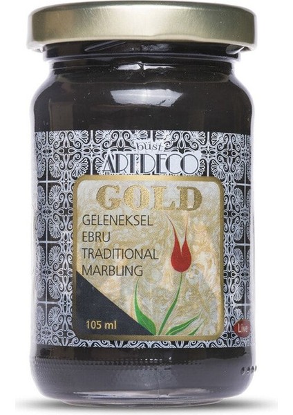 Gold Geleneksel Ebru Boyası 105 ml 790 Siyah