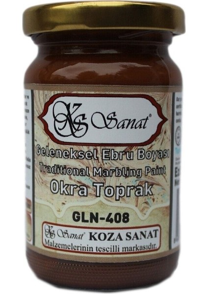Geleneksel Ebru Boyası 105 cc GLN 408 Okra Toprak