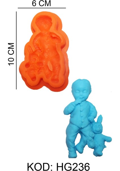 Bebek Figürlü Gıda Silikon Kalıbı