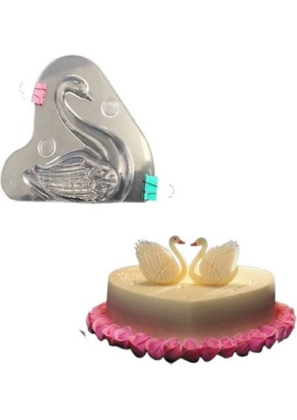 3D Kuğu Şeffaf Çikolata Kalıbı 11X9 cm modelleri