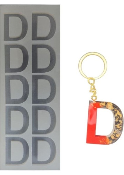 Epoksi Reçine Seri Üretim D Harf Kalıbı 10 Lu