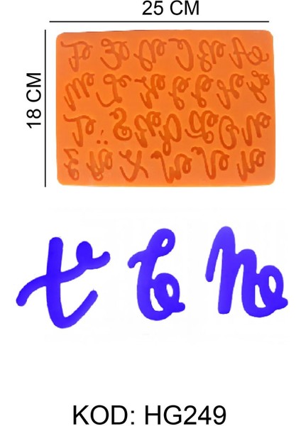 Harf-Rakam Figürlü Gıda Silikon Kalıbı