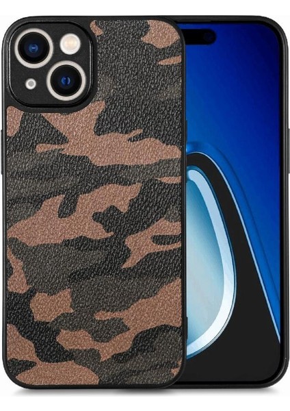 IPhone 15 Için Kılıf Camo Tasarım Anti Damla Hafif Kablosuz Şarj (Yurt Dışından)