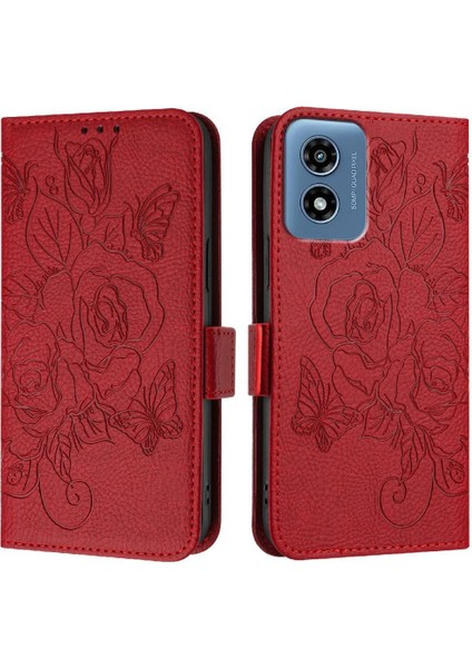 Motorola Moto G Oynamak Için Kılıf 4g 2024 Kredi Kartı Yuvası ile Manyetik Pu (Yurt Dışından)