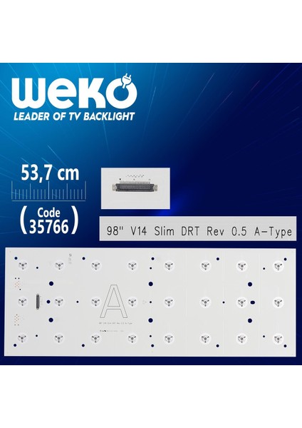 98 V14 Slim Drt Rev 0.5 A-Type - 53.7 cm 24 Ledli - (WK-1234)