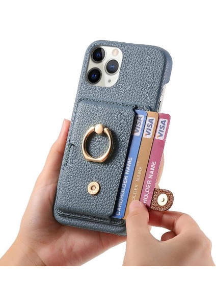 IPhone 11 Için Kılıf Pro Max Kart Yuvaları Premium Dokulu Deri Halka Standı (Yurt Dışından) fiyatları