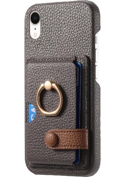 IPhone Xr Kart Yuvaları Premium Dokulu Deri Halka Standı (Yurt Dışından) fiyatları