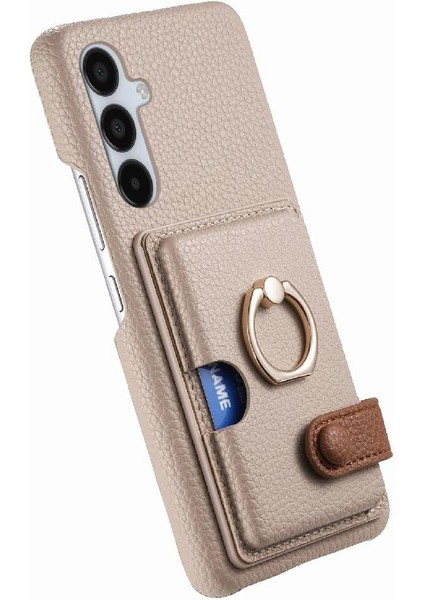 Samsung Galaxy A15 Kart Yuvaları Halka Standı Premium Dokulu Deri (Yurt Dışından) fiyatları