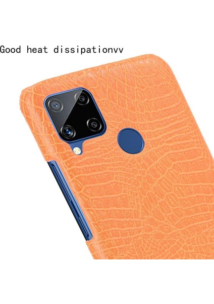 Realme C15 Anti Scratch Klasik Timsah Moda Için Şık Klasik Durumda (Yurt Dışından) modelleri