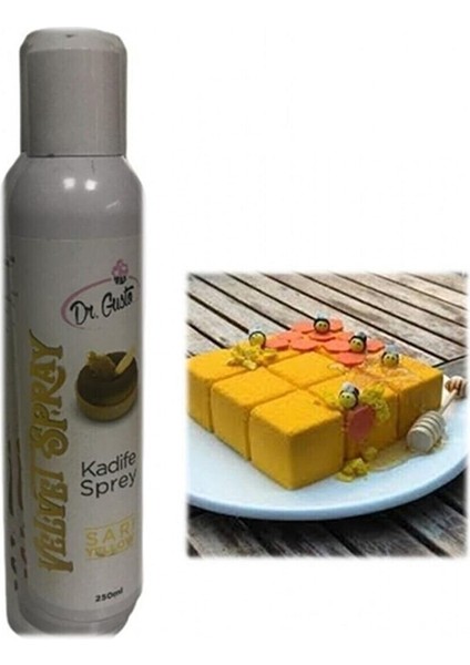 Kadife Sprey Gıda Boyası Sarı 250 ml