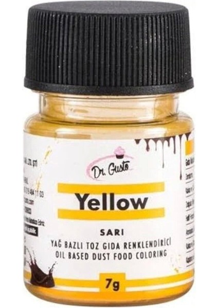 Yağ Bazlı Toz Çikolata Boyası Sarı 7 gr