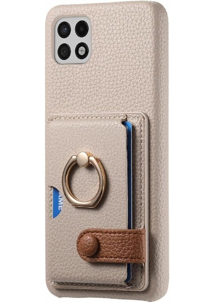 Samsung Galaxy A22 5g Kart Yuvaları Premium Dokulu Deri Yüzük (Yurt Dışından) modelleri