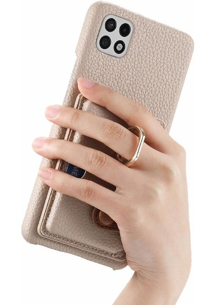 Samsung Galaxy A22 5g Kart Yuvaları Premium Dokulu Deri Yüzük (Yurt Dışından) fırsatları