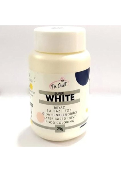 Su Bazlı Toz Gıda Boyası Beyaz 25 gr