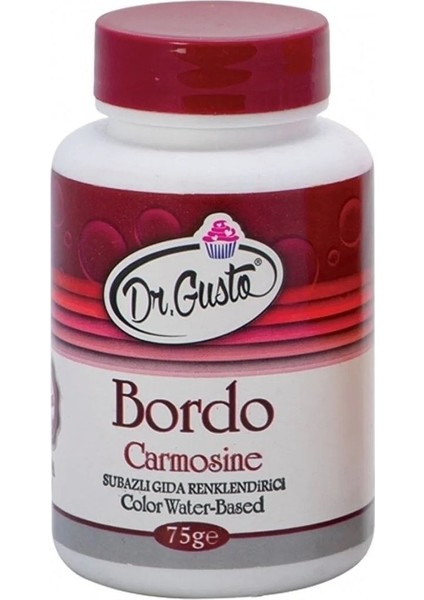 Su Bazlı Toz Gıda Boyası Bordo 75 Gr.