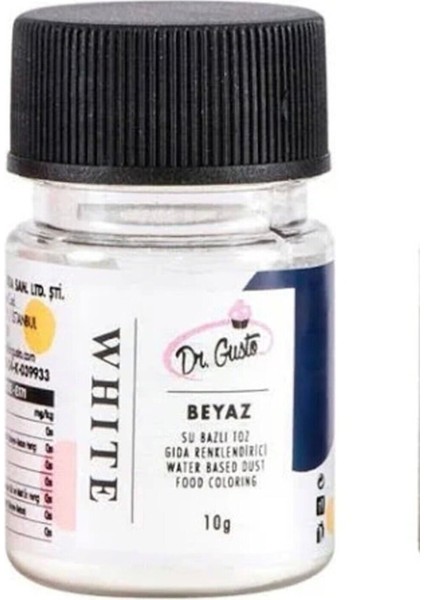 Su Bazlı Beyaz Toz Gıda Boyası 10 gr