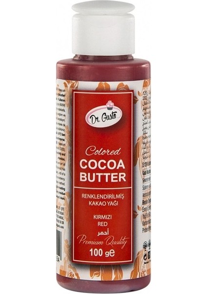 Renklendirilmiş Kakao Yağı Kırmızı 100 gr
