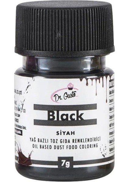 Yağ Bazlı Toz Çikolata Boyası Siyah 7 gr