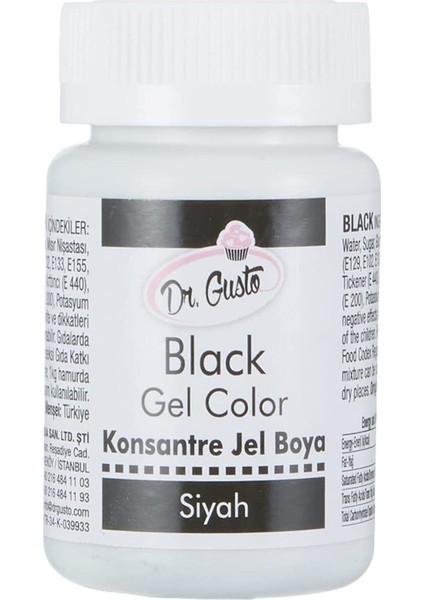 Gıda Boyası Jel Siyah 100 gr