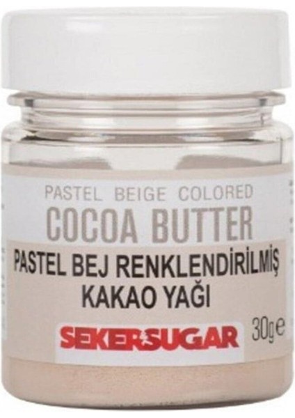 Pastel Bej Yenilebilir Renklendirilmiş Kakao Yağı 30 gr Cacao Butter