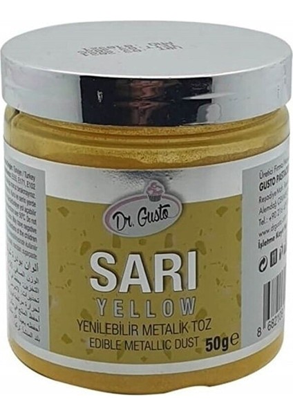 Yenilebilir Metalik Toz Gıda Boyası 50 gr