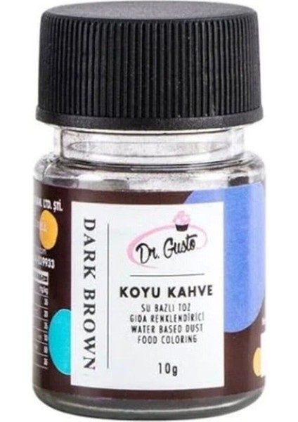 Su Bazlı Koyu Kahve Toz Gıda Boyası 10 gr