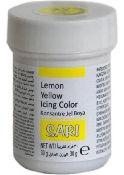 Limon Sarısı Jel Gıda Boyası 30 gr