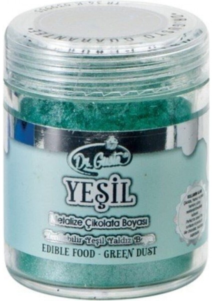 Yenilebilir Yeşil Metalik Toz Sim Boya 10 gr