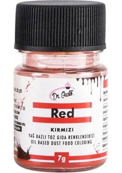 Yağ Bazlı Toz Çikolata Boyası Kırmızı 7 gr