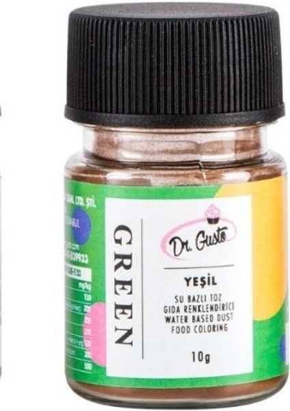 Su Bazlı Yeşil Toz Gıda Boyası 10 gr