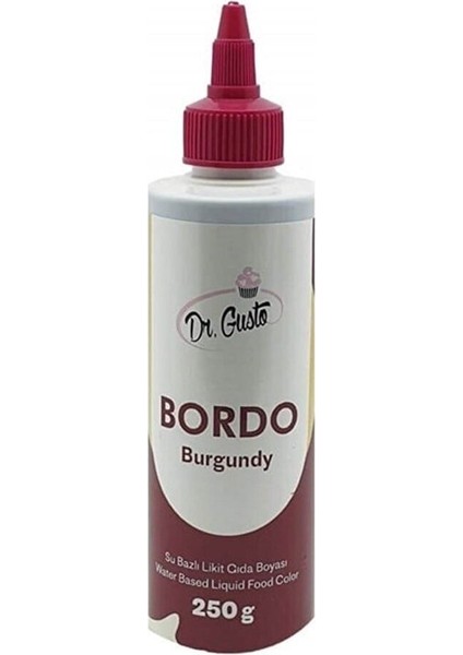 Gıda Boyası Su Bazlı Likit Bordo 250 gr