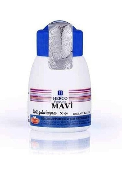Herco Mavi Renk Sıvı Gıda Boyası (50 Gr)