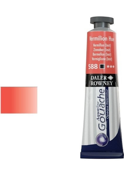 Aquafine Guaj Boya Tüp 15ML 588 Vermilion Hue