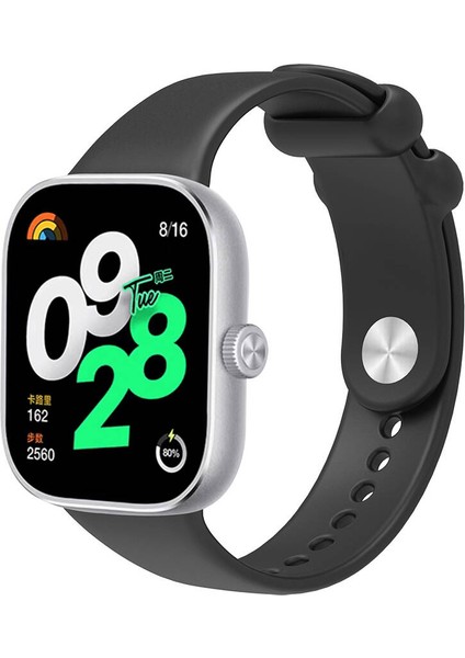 Mi Band 8 Pro Uyumlu Kordon Silikon Spor Geçmeli Zore KRD-109 Kayış, Siyah